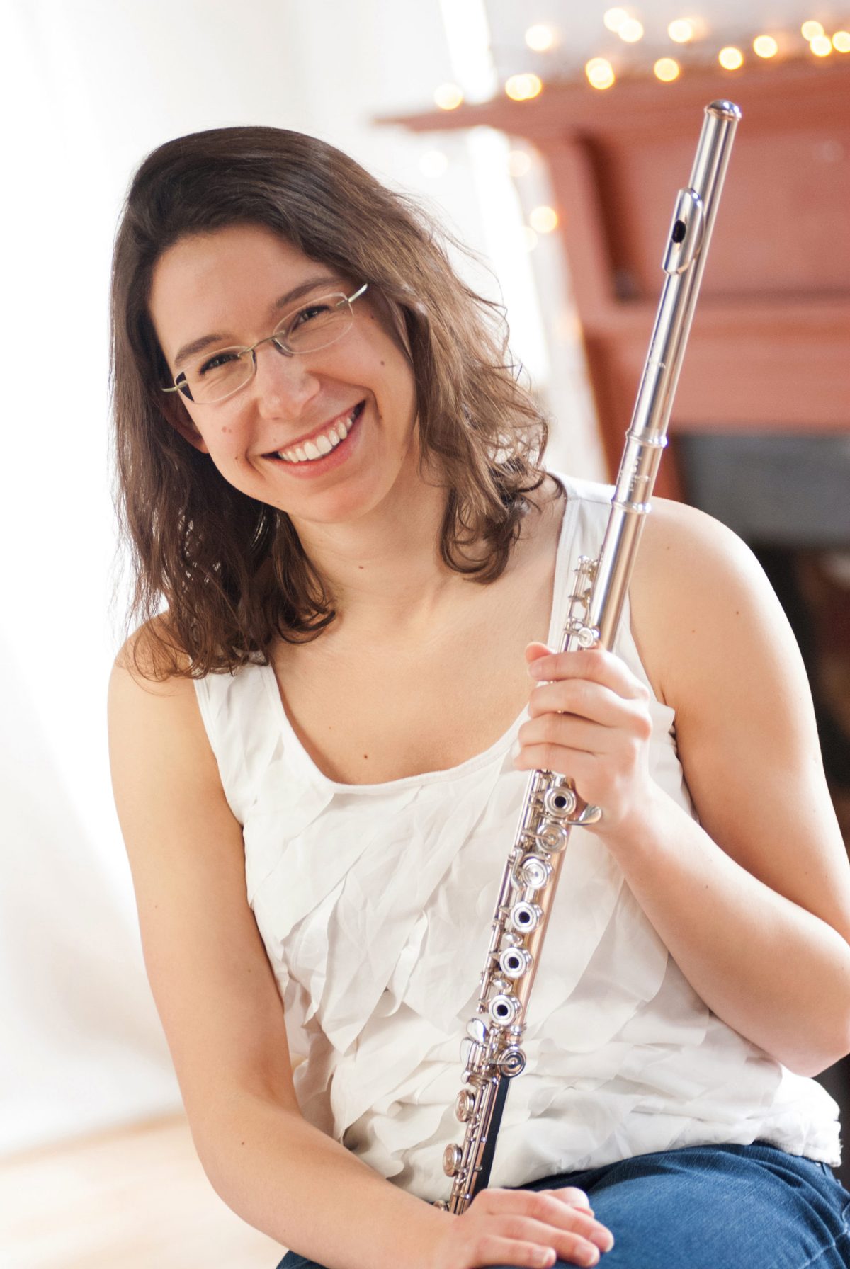 Weronika Balewski holding a flute