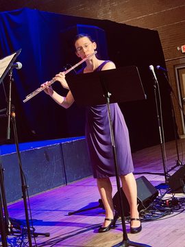 Solo flute performance at Multiverse Concert Series