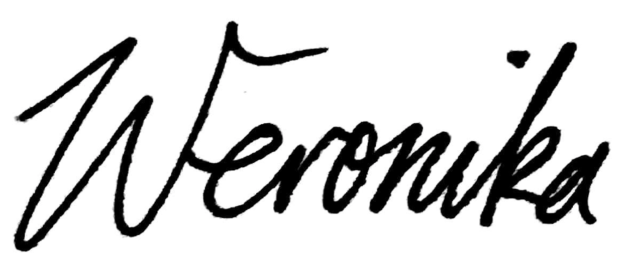 Weronika written by hand